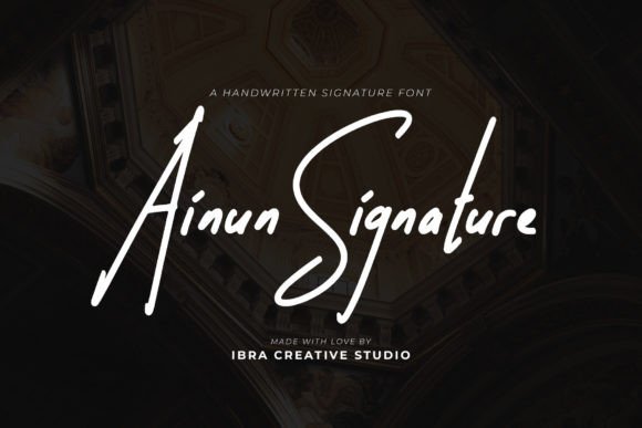 Ainun Signature Font for a Polished Brand Identity
