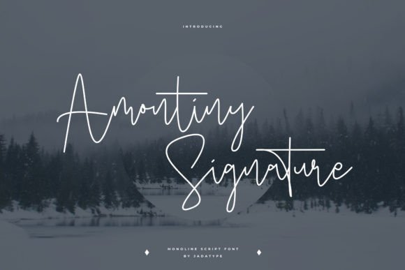 Amontiny Signature: A Delicate Script Font for Digital Design