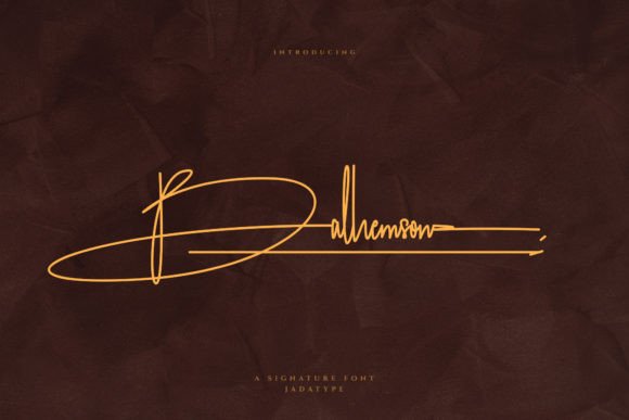 Balhemson: A Script Font with Heart