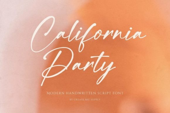 California Party Font: A Handwritten Script for Crafters and Makers