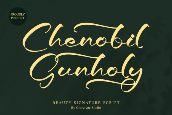 Chenobil Gunholy: A Signature Script Font for Editorial Design