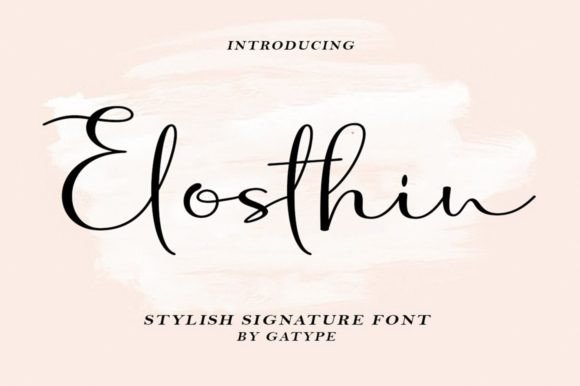 Elosthin Font: A Sweet Script for Digital Branding