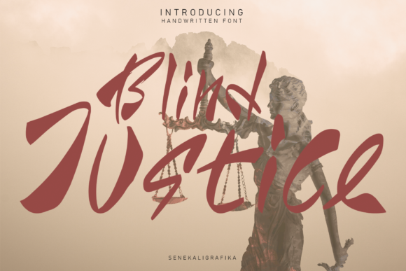 Justice Blind: A Bold Handwritten Font for Creative Branding