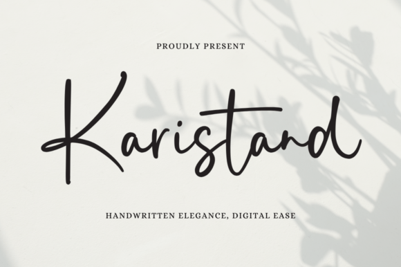 Karistand: A Handwritten Font for Editorial Elegance