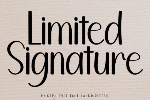 Limited Signature Font: A Handwritten Touch for Your Brand