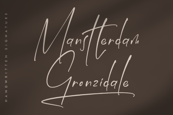 Manstterdam Gronzidale: A Handwritten Typeface for Editorial Elegance