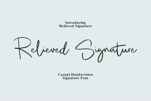 Relieved Signature: A Handcrafted Font for Creative Branding