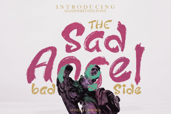 Sad Angel Font: A Unique Script for Crafters and Makers